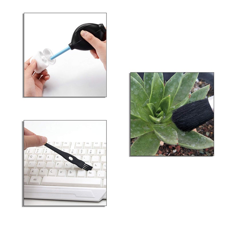 CamKix Keyboard Cleaning Kit - 1x Mini Brush, 1x Cleaning Brush, 1x Keyboard Cap Remover, 1x Air Blower and 1x Cleaning Cloth - Also for Laptops, Camera Lenses, Glasses - Home and Office - Image 2